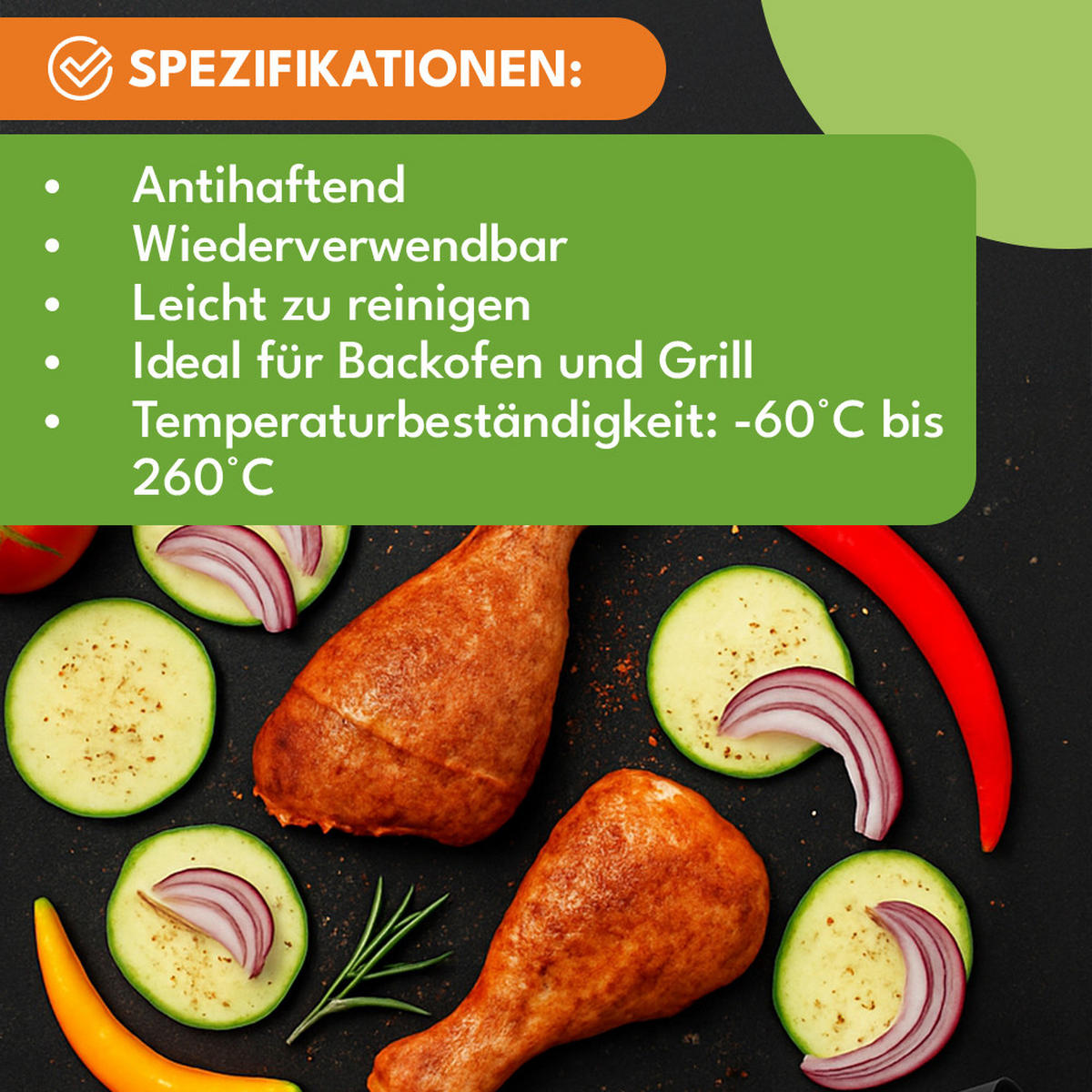 GRILLMATTE 5er Set - Dauerbackfolie für Backofen & Gasgrill - Weiß, Kunststoff (33/40/33cm)