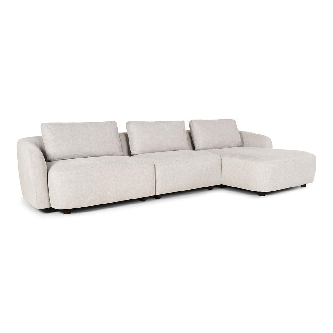 3-SITZER-SOFA Bergen Stoff Beige - Beige, Textil (162/78/312cm) - ebuy24