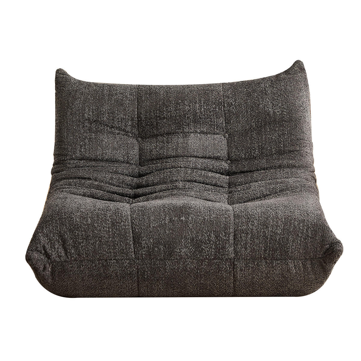 SITZSACK 2-Sitzer Ergonomischer aus Chenille & Memory-Schaum, Montagefrei - Grau, Textil (127/83/99cm) - Urban Meuble