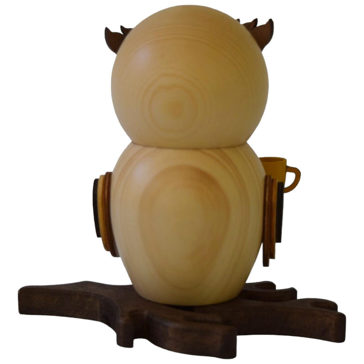 RAUCHFIGUR Eule Chef 15 cm - Multicolor, Holz (10/15/10cm)