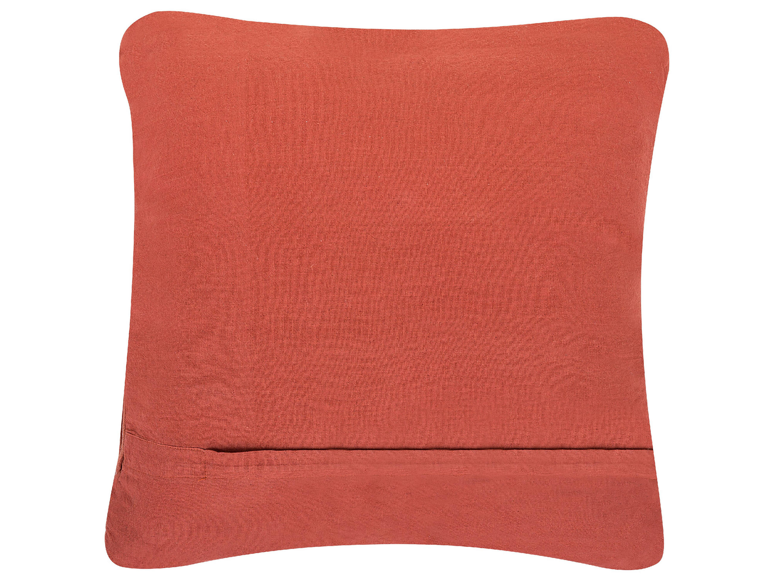 DEKOKISSEN Orange 45/45 cm Akkoy - Orange, Naturmaterialien/Textil (45/45cm) - Beliani