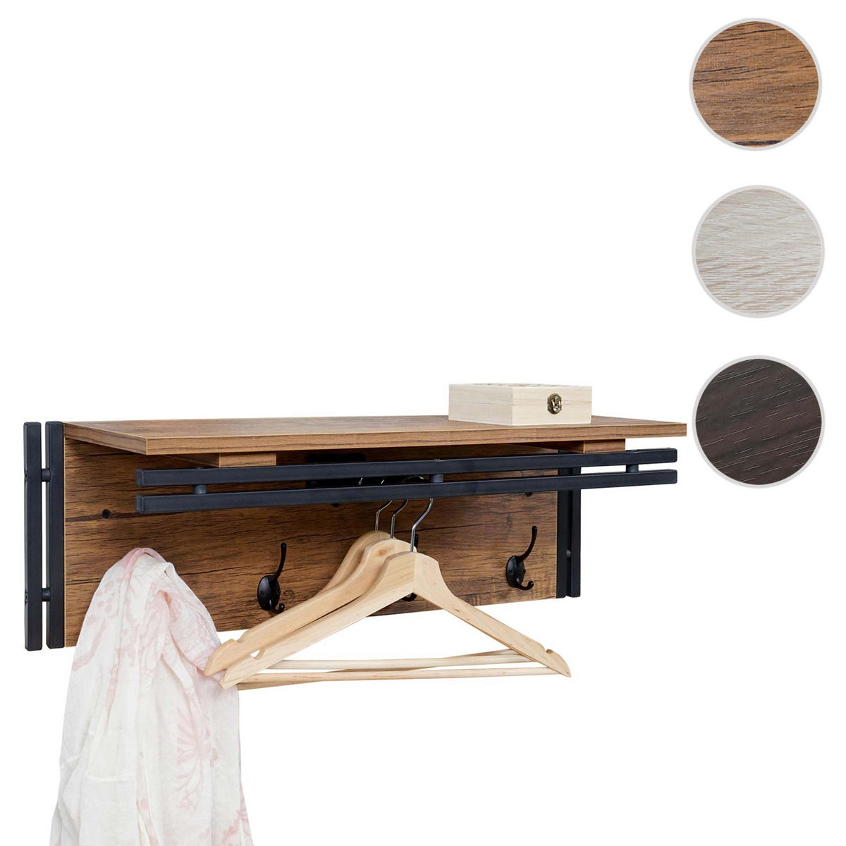 WANDGARDEROBE Wildeiche Dekor - Wildeiche, Holzwerkstoff (75/24/24cm) - Jamb