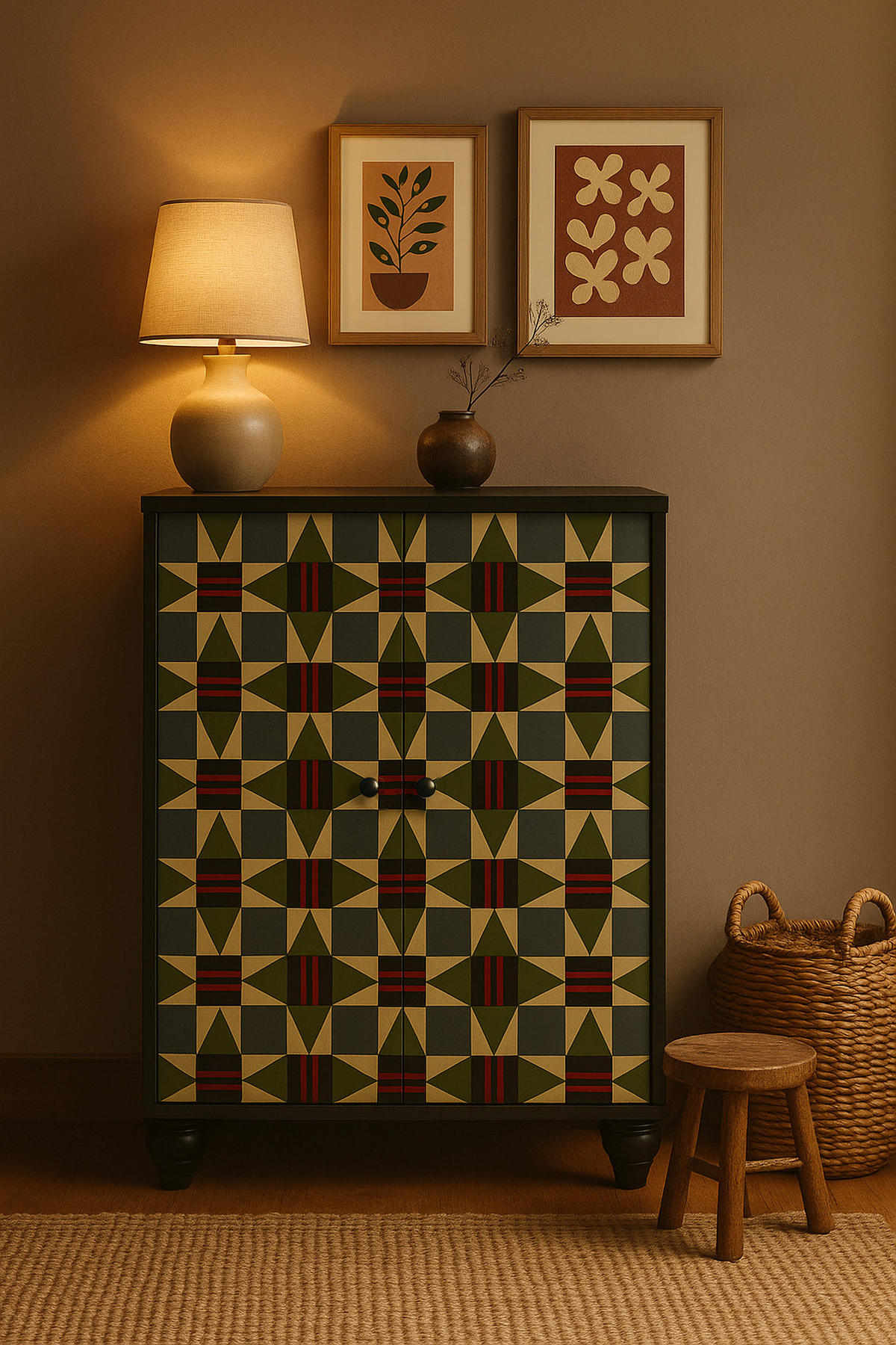 SCHRANK SIDEBOARD mit 2 Türen MARCUS - Rotbraun, Holzwerkstoff (75/127/45cm) - RNT By Really Nice Things