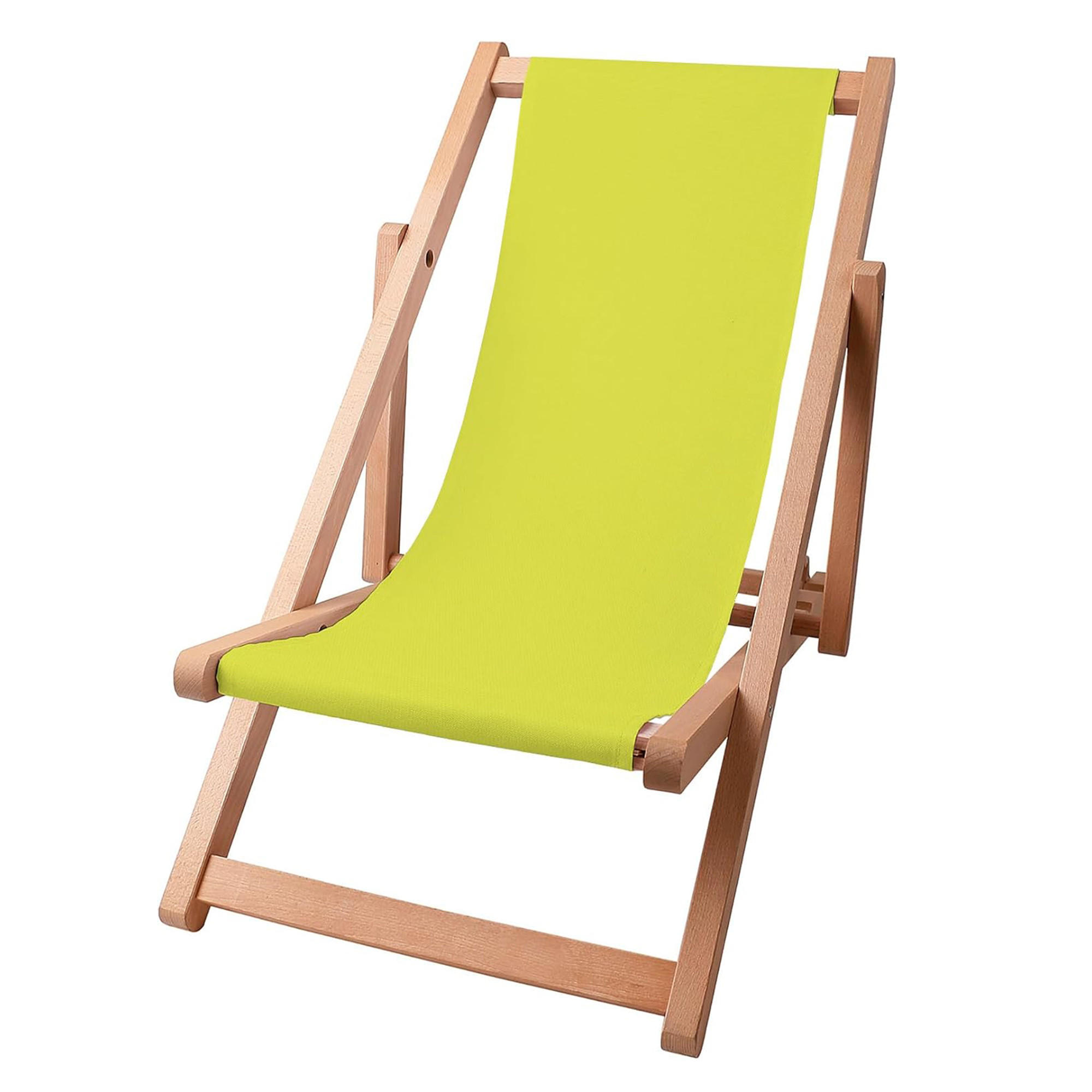 LIEGESTUHL Kinder, Lime, 78/36/59 cm, Buche/Polyester - Limette, Holz (36/59/90cm) - Dreamroots
