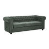 3-SITZER-SOFA - Stoff - Grün - CHESTERFIELD - Grün, Textil (205/72/88cm) - Vente-Unique