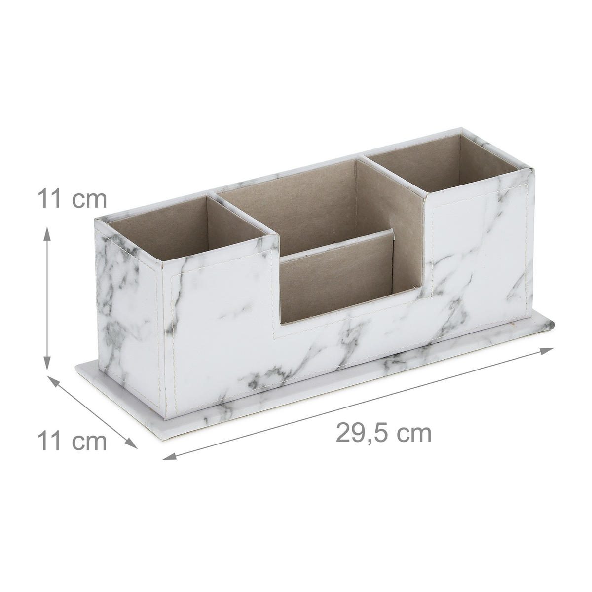 SCHREIBTISCHORGANIZER - Multicolor, Holzwerkstoff/Kunststoff (11/29.5/11cm) - Relaxdays