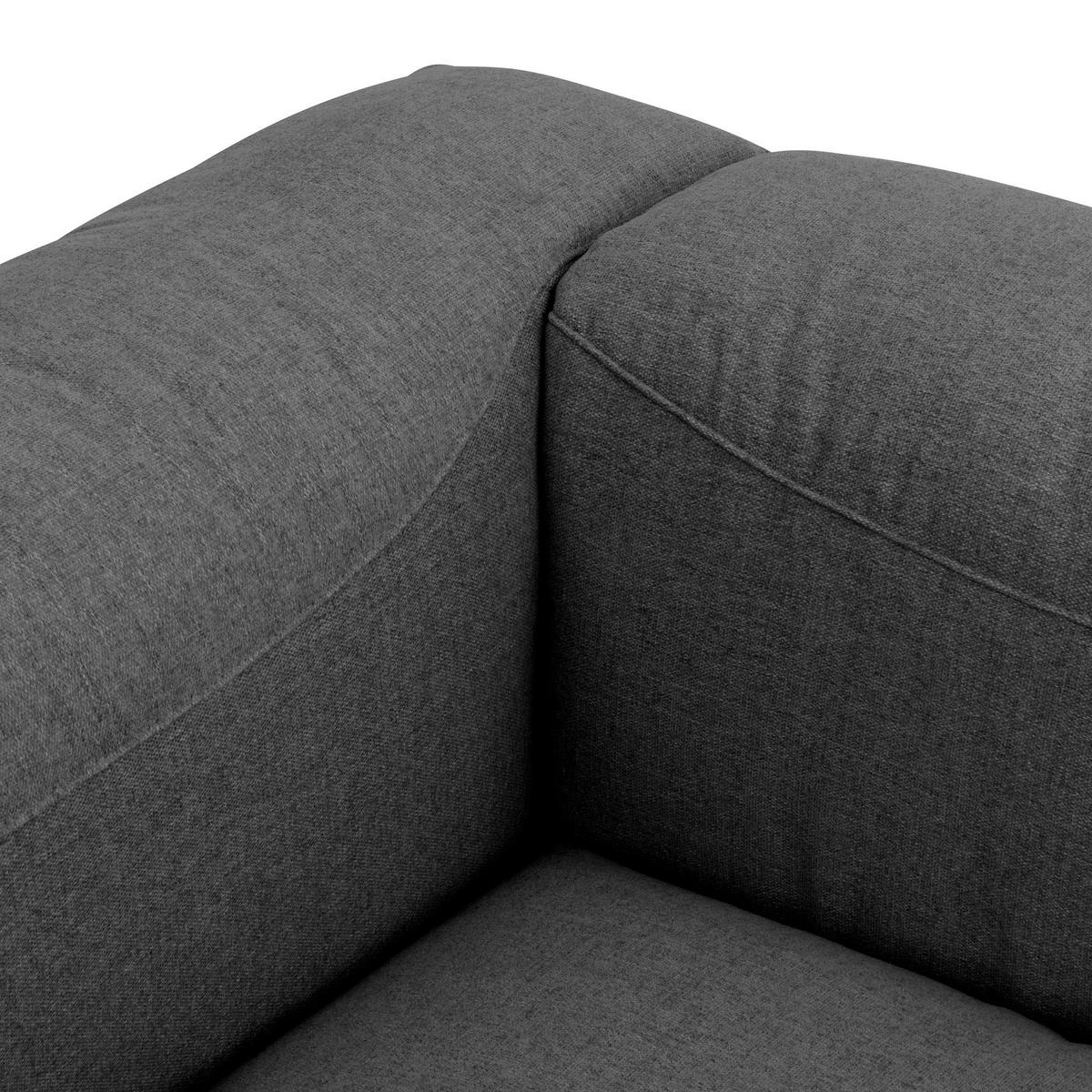 ECKSOFA 3-Sitzer mit Ottomane Kattrina Flachgewebe anthrazit - Anthrazit, Kunststoff (160/275cm) - 58aufmkessel
