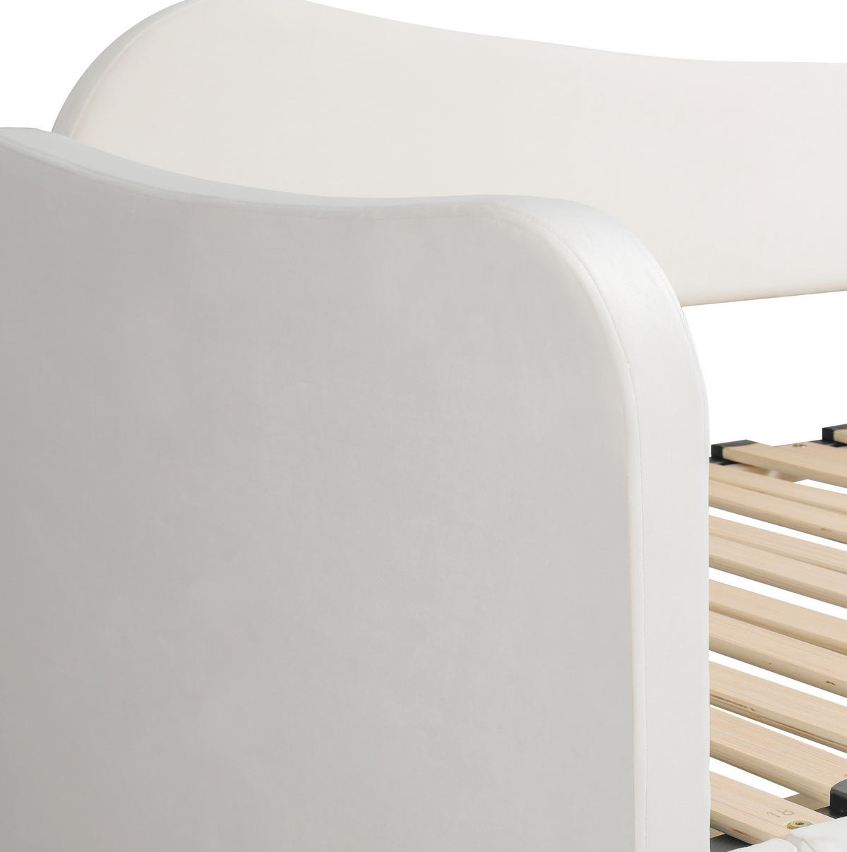 ČALÚNENÁ posteľ z zamatu 90x200 cm béžová s výsuvom na 180 cm, USB a úložnými zásuvkami - béžová, textil (90/200cm) - Modfu