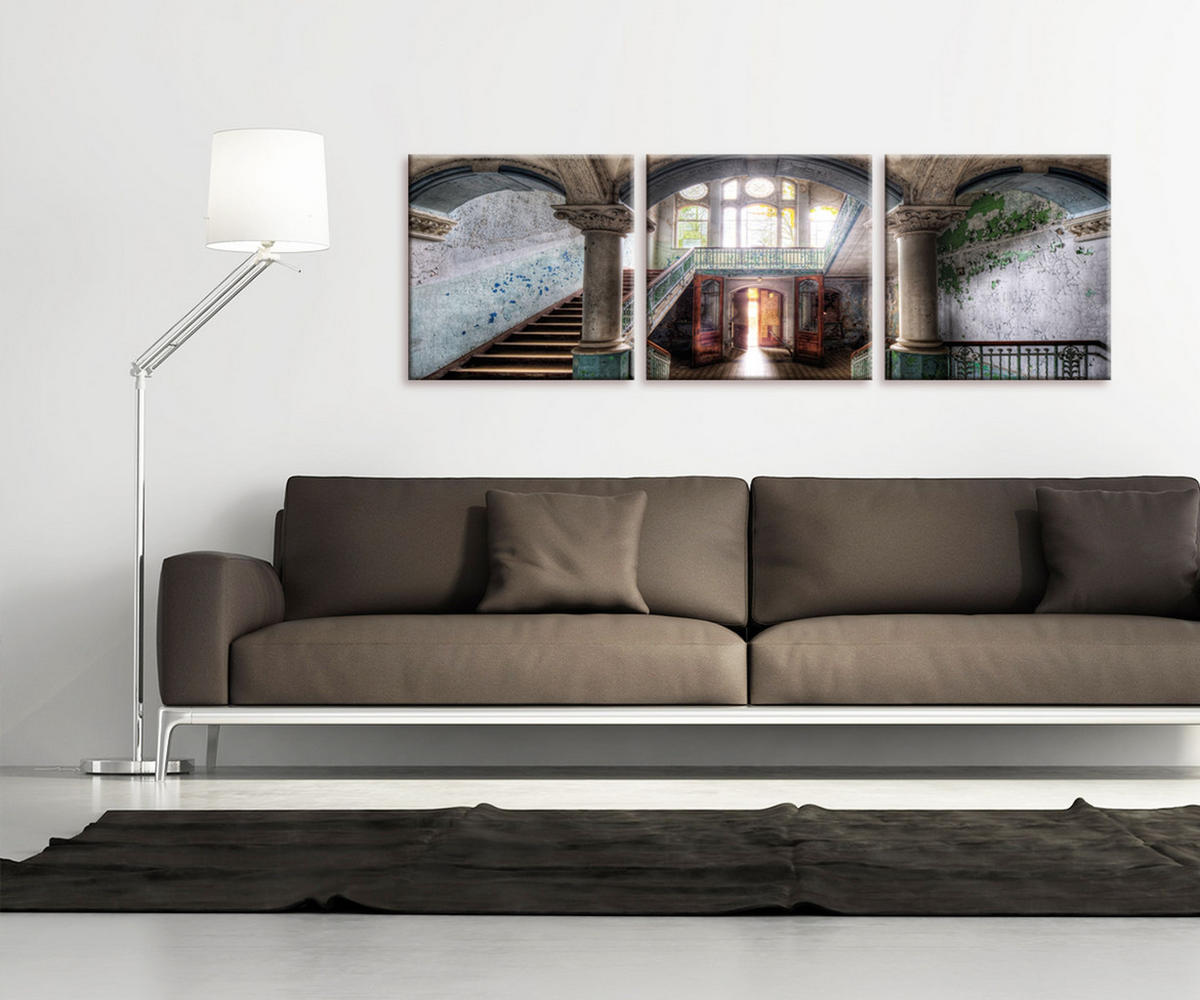 BILDER-SET aus Glas je 50x50 cm Lost PLace - Beige, Glas (150/50cm) - artissimo