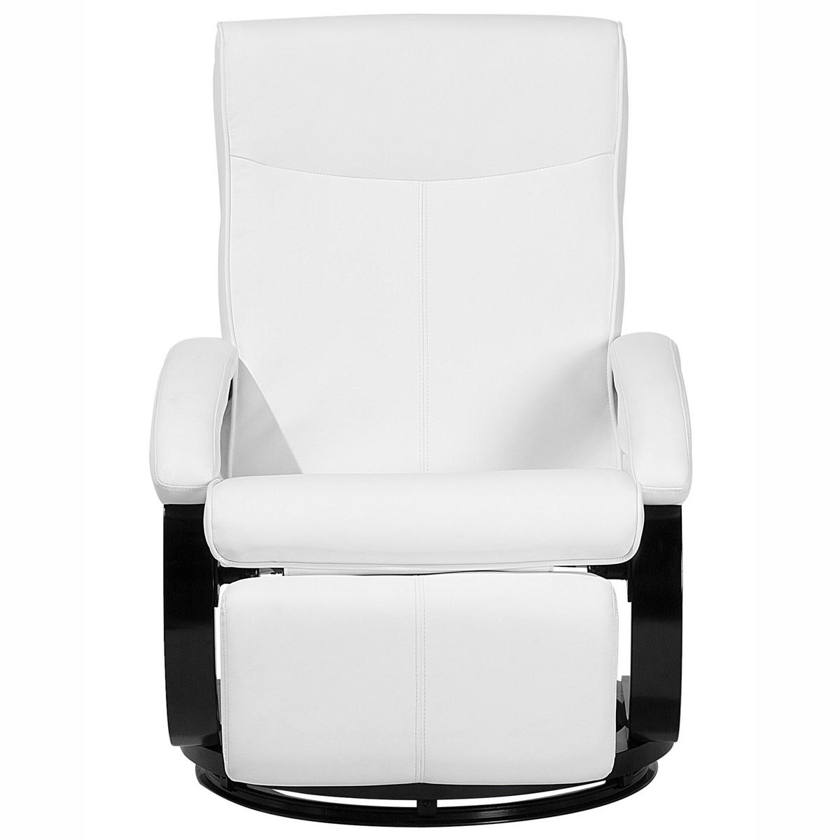SESSEL Kunstleder Weiß Might - Weiß, Holz/Textil (67/97/86cm) - Beliani