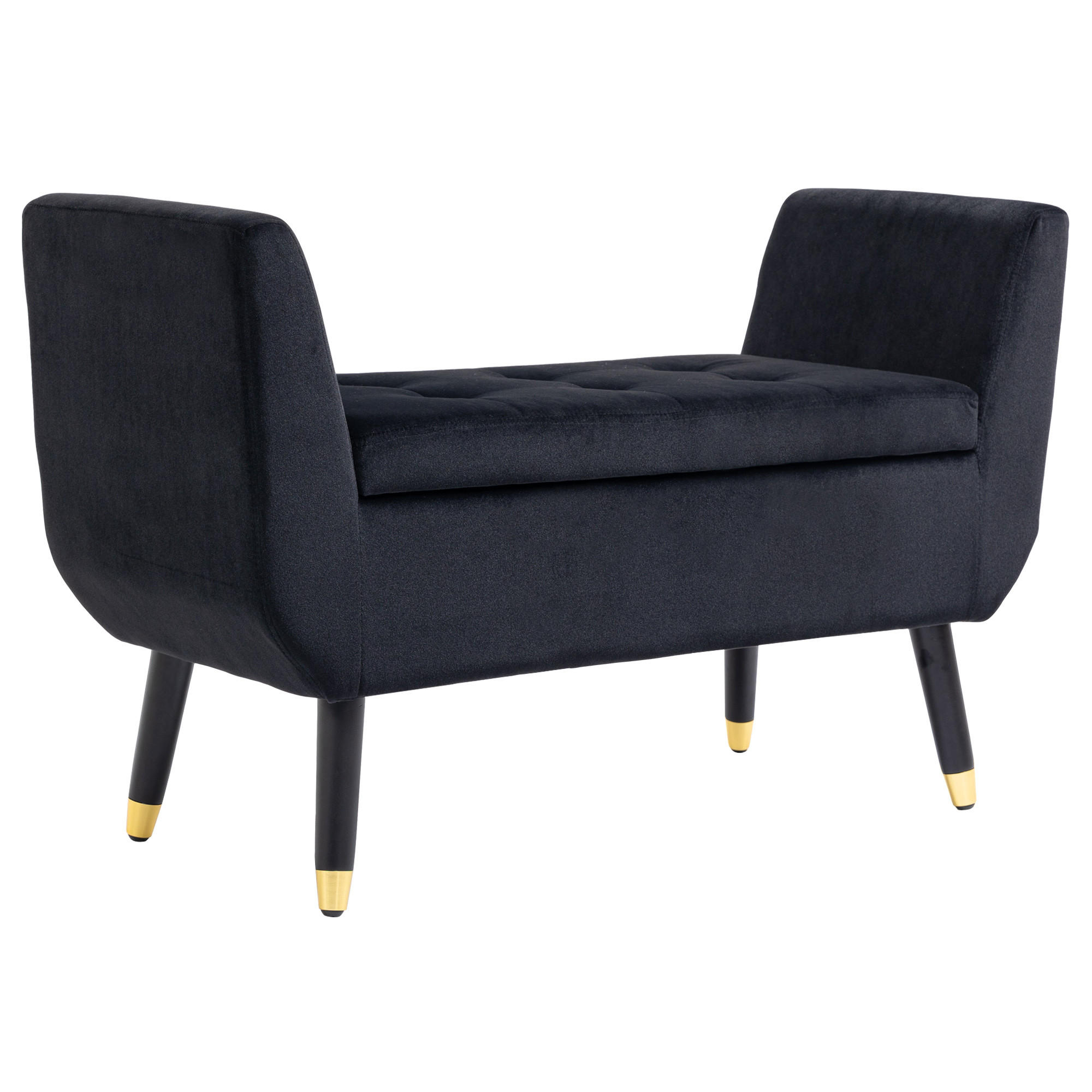LUXUS Sitzbank, Polsterbank, Schwarz - Schwarz, Kunststoff (42/65/107cm) - HOMCOM