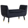 LUXUS Sitzbank, Polsterbank, Schwarz - Schwarz, Kunststoff (42/65/107cm) - HOMCOM