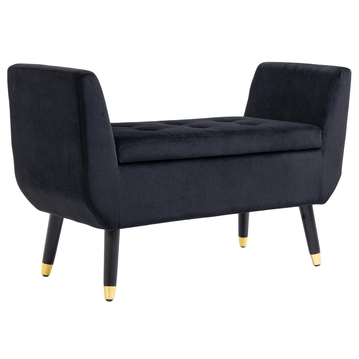 LUXUS Sitzbank, Polsterbank, Schwarz - Schwarz, Kunststoff (42/65/107cm) - HOMCOM