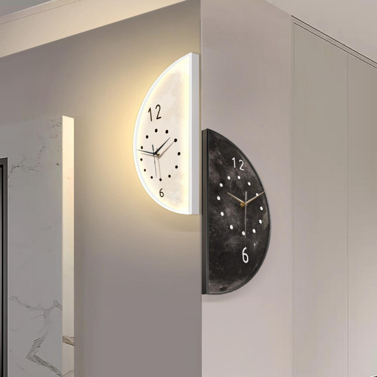 WANDUHR, Acrylmaterial, Durchmesser: 60 cm, EU-Stecker - Weiß, Kunststoff (30/6/60cm) - Weltevree