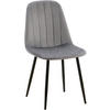 STUHL Metall dunkelgrau - Dunkelgrau/Schwarz, Textil/Metall (45/88/54cm) - CLP