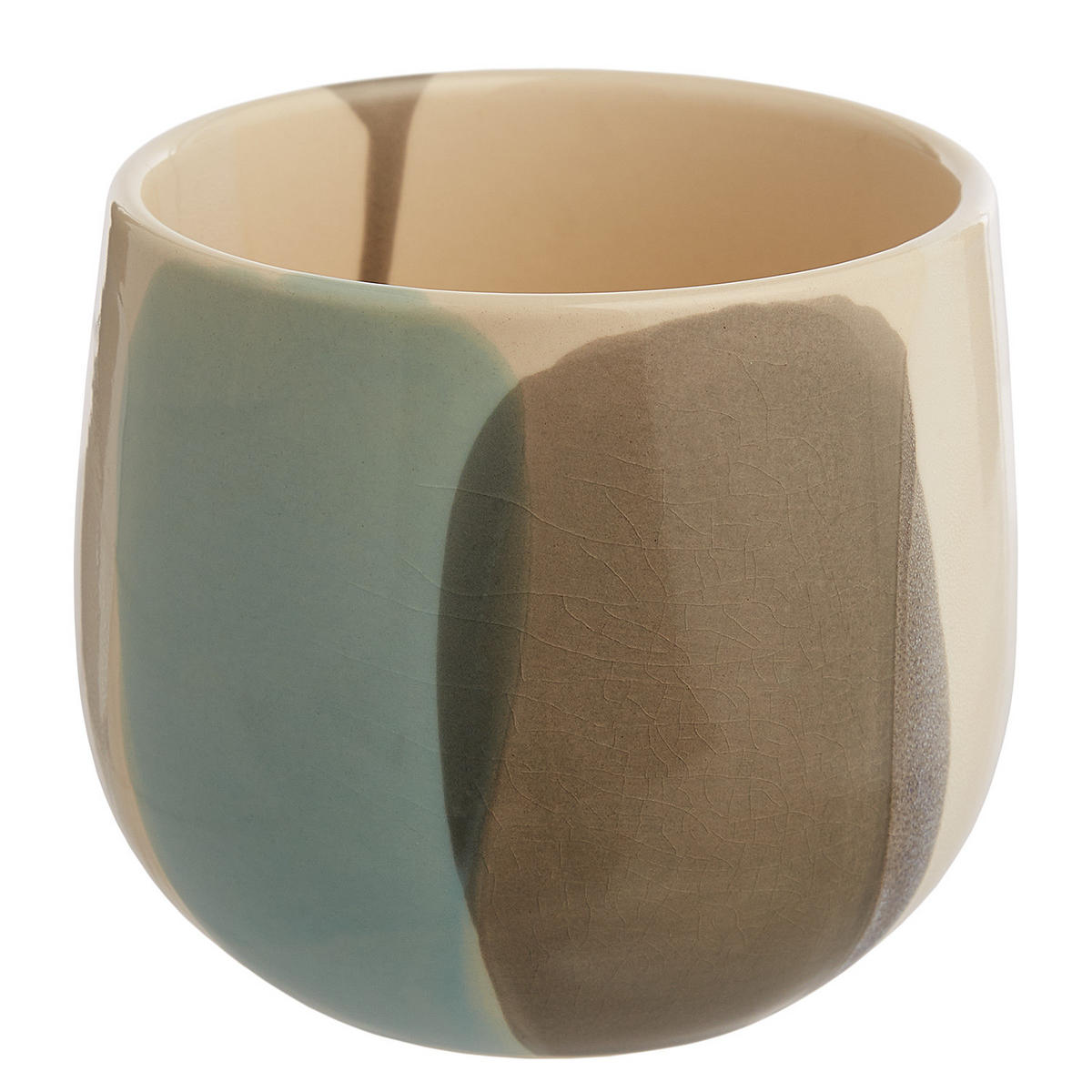 BLUMENÜBERTOPF Sintra - Grau, Keramik (13/11/13cm) - BUTLERS