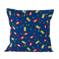 KISSENBEZUG hotdog 80x80 cm mehrfarbig - Multicolor, Textil (80/80cm) - Happy Friday