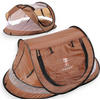 REISEBETT Baby mit Matratze bis 3 Jahre mit Moskitonetz Braun - Braun, Kunststoff (107/40cm) - Twinky