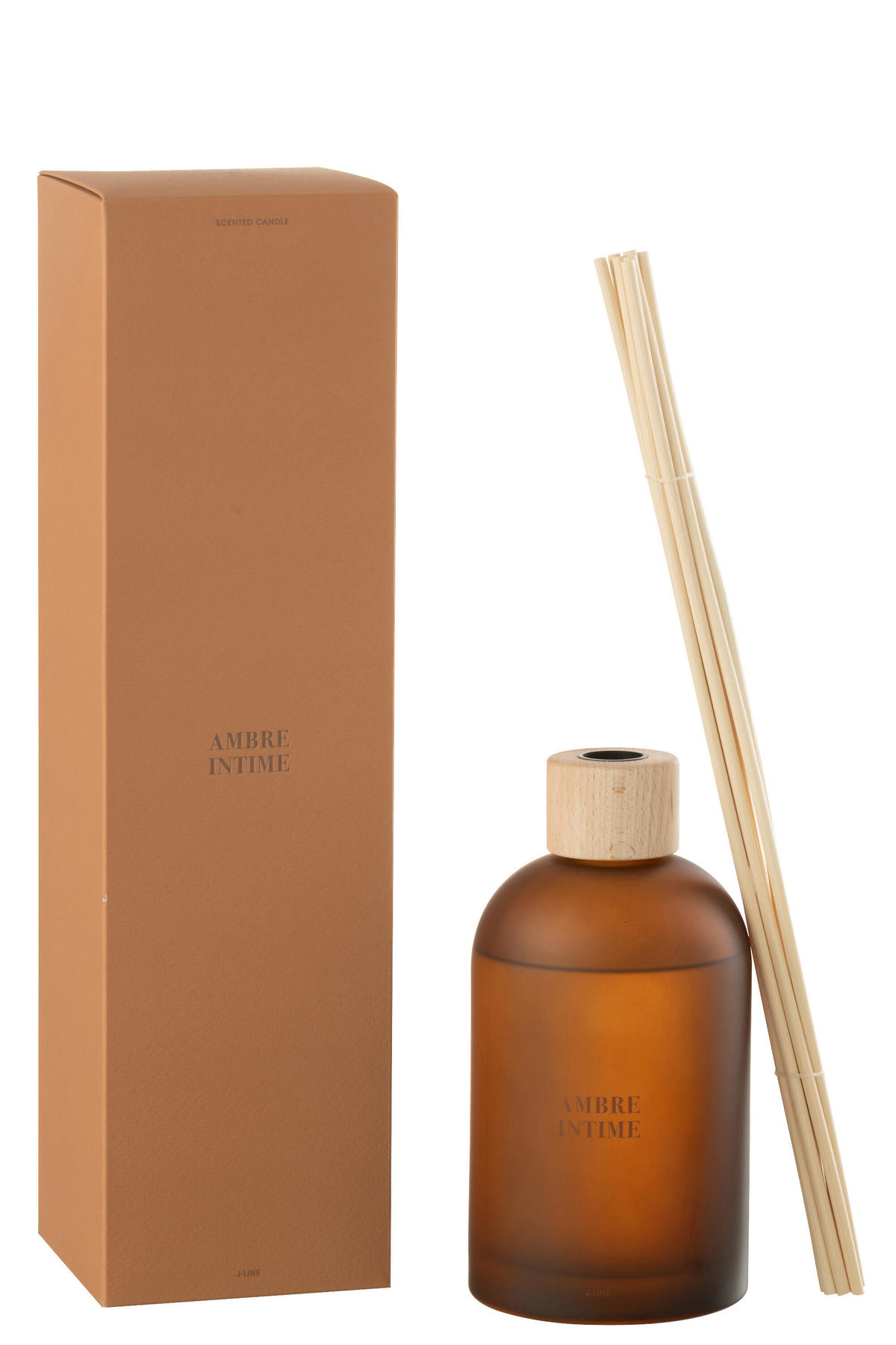 DUFTSPENDER HAUSPARFUM ACCORDS ESSENTIELS - Gelb - 550 ml - Cognac, Paraffin (9.5/35.5/9.5cm) - J-Line
