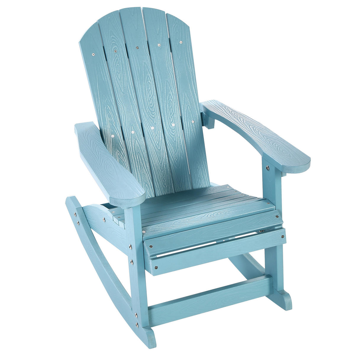 GARTEN-SCHAUKELSTUHL Blau Adirondack - Blau, Kunststoff (52/67/68cm) - Beliani