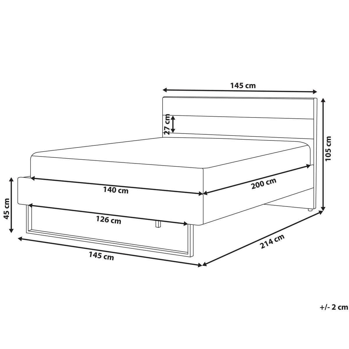 POLSTERBETT 140/200cm Grün Bellou - Grün, Textil (140/200cm) - Beliani
