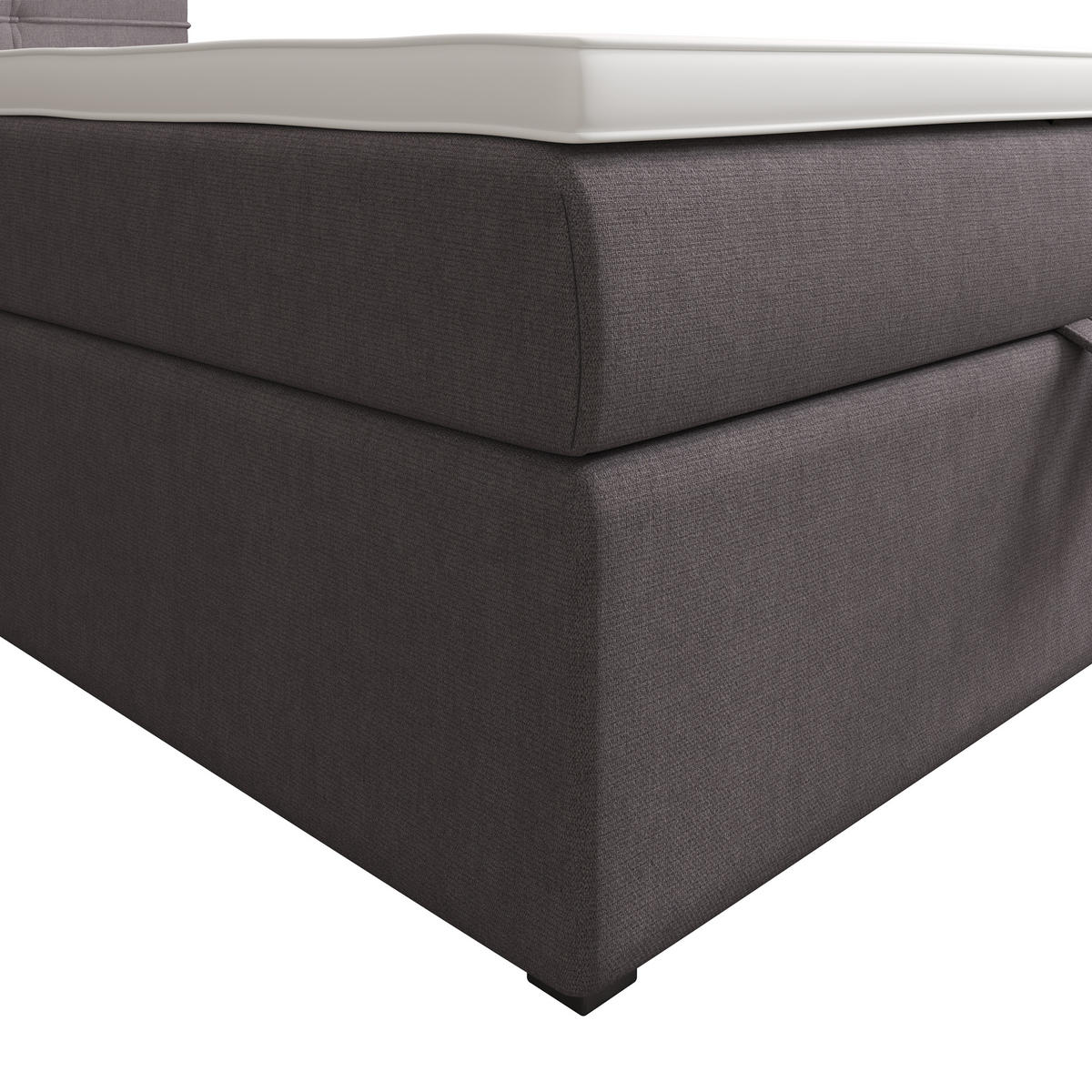 BOXBETT FADO 1 120x200, mit Matratze H3 und Topper, Cosmic 160 - Hellgrau, Holz/Kunststoff (120/200cm) - Bedante