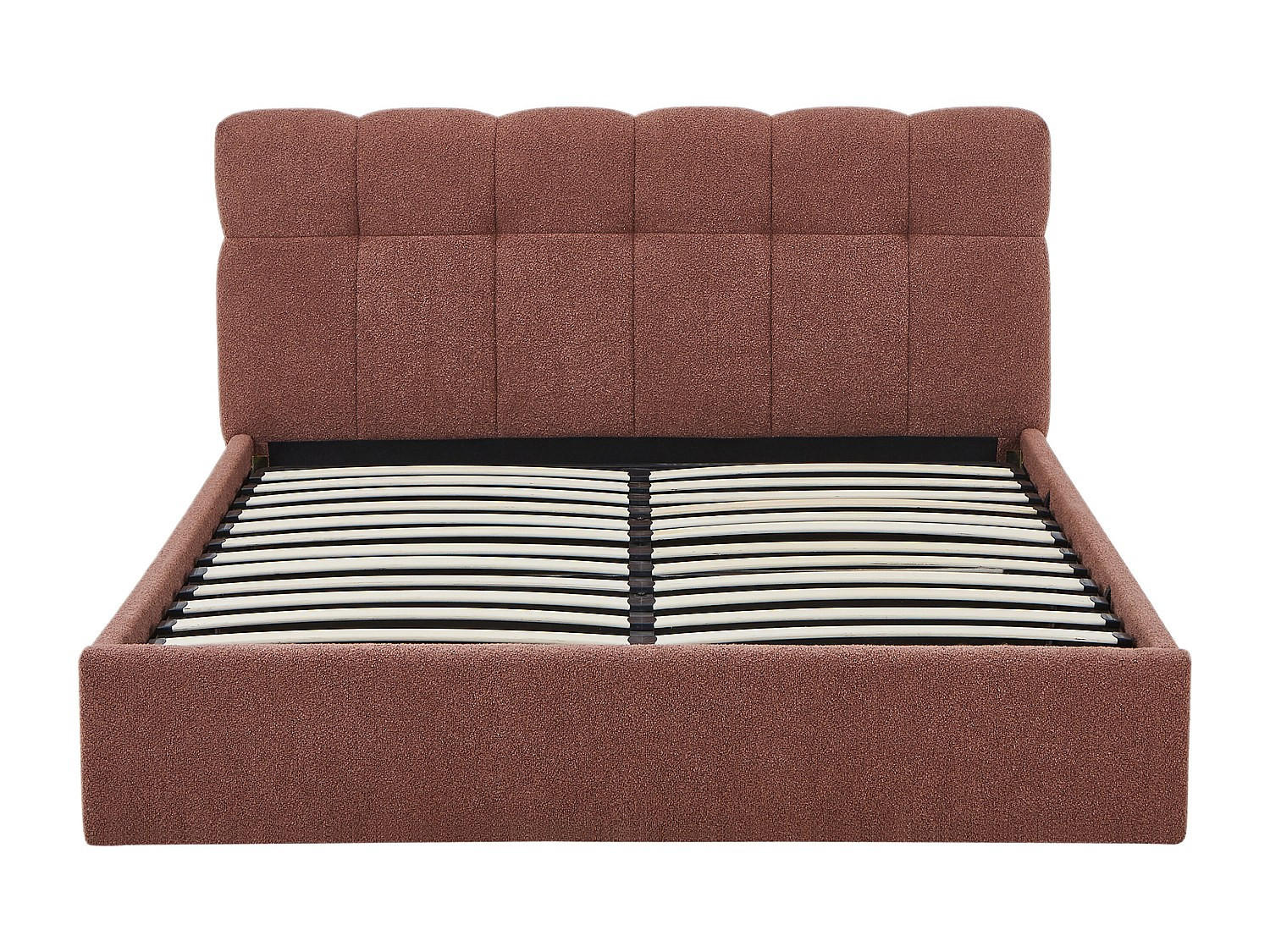 BETT mit Bettkasten - 2 Personen - stoff - terracotta Maziri - Terracotta, Textil (160/200cm) - Vente-Unique