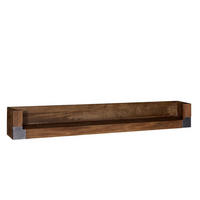 WANDREGAL Mango 180x22x24 braun lackiert Amsterdam #22 - Braun, Holz (180/24/22cm) - Massivmoebel24