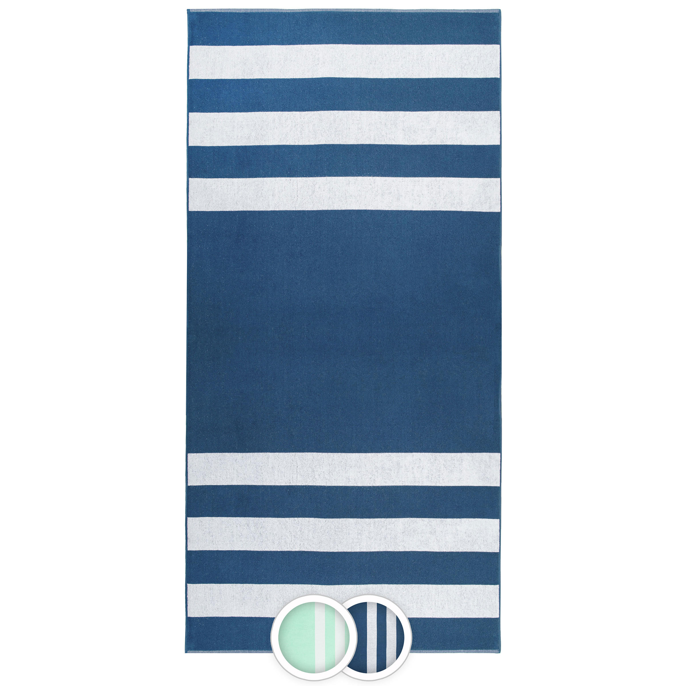 STRANDTUCH, 100x200 cm, 100% Baumwolle, Blau - Dunkelblau, Textil (100/200cm) - Zollner