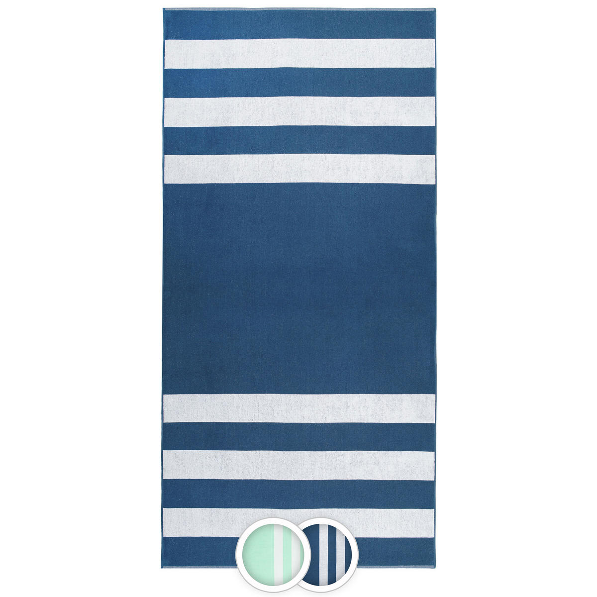 STRANDTUCH, 100x200 cm, 100% Baumwolle, Blau - Dunkelblau, Textil (100/200cm) - Zollner