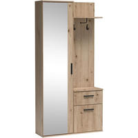 GARDEROBE LUXOR - Eiche Artisan, Holzwerkstoff (97/195/30cm) - Meblini