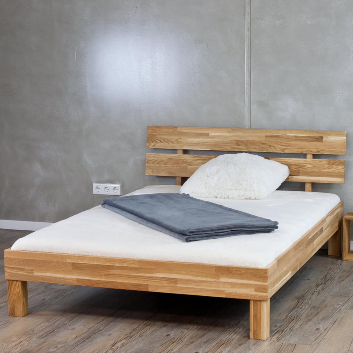 BETT 180/220 cm aus Wildeiche - Braun, Holz (180/220cm) - MeinMassivholz