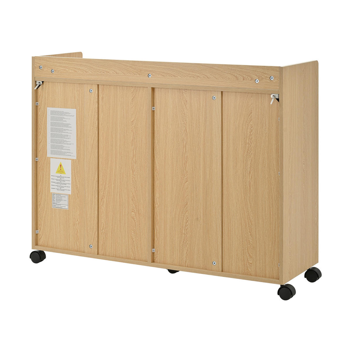 SCHUHSCHRANK 110/35/86 cm in Natur mit Schubladen, Rollen und verstellbaren Fächern - Naturfarben, Holzwerkstoff (110/86/35cm) - BEAOK