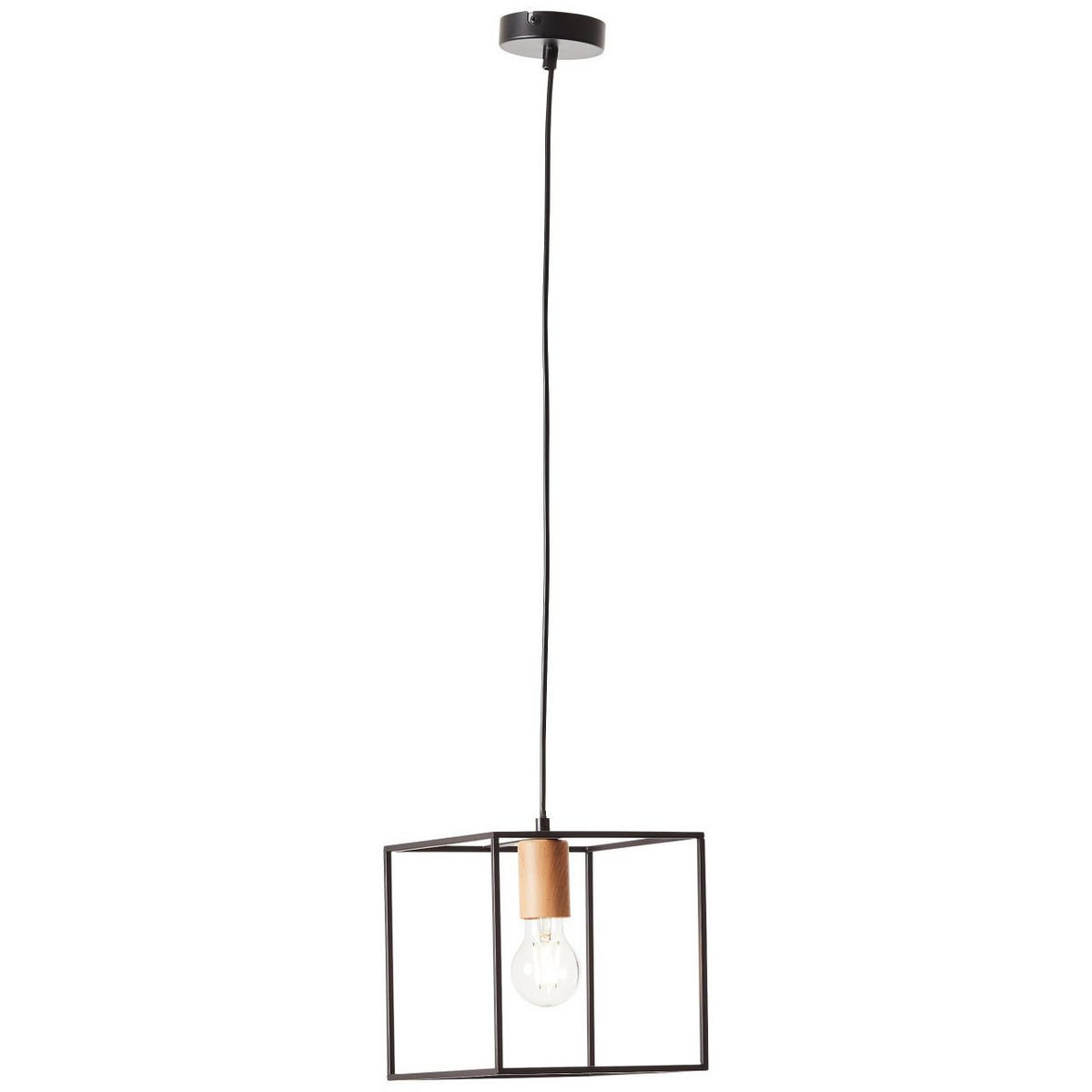 PENDELLEUCHTE Arica 99420/76 - Schwarz, Holz (20/20/110cm) - Brilliant