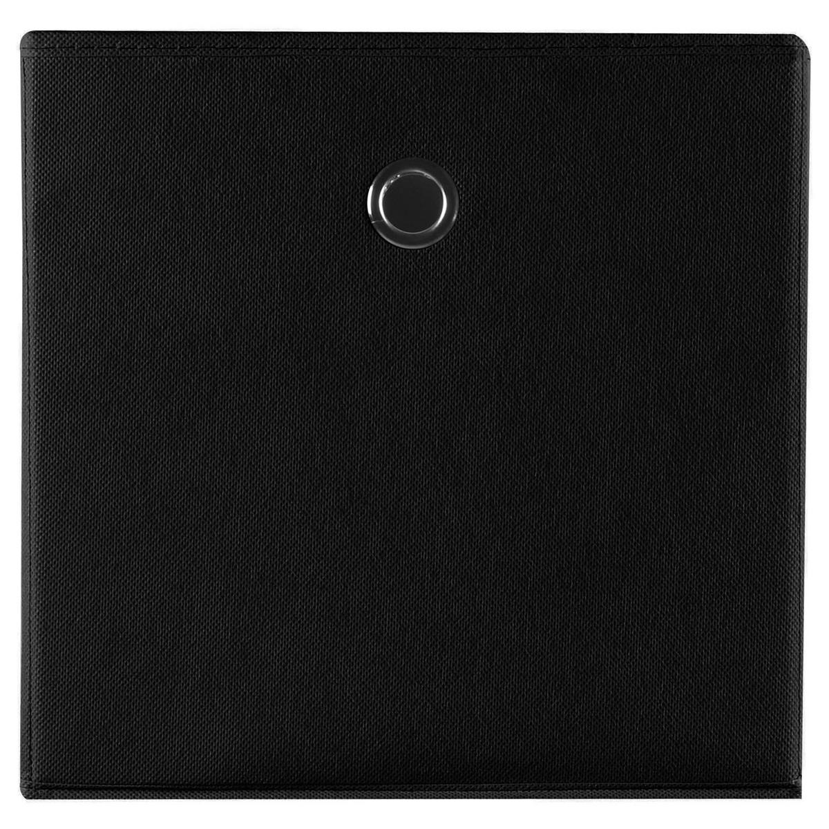 FALTBOX ELA 2ER-SET - Schwarz, Textil (27/27/27cm) - IDIMEX