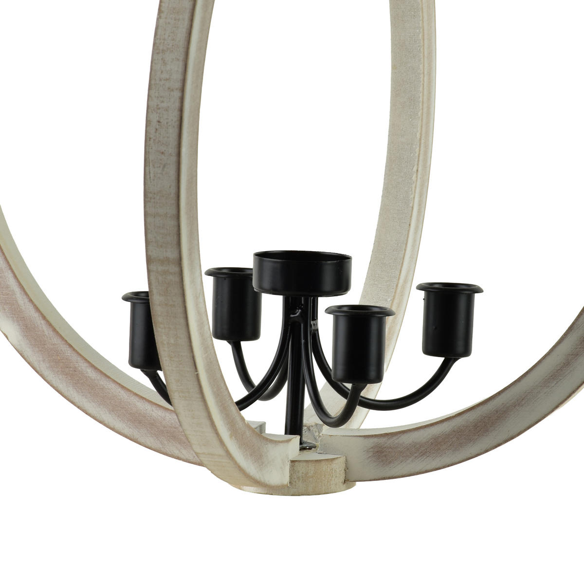 LATERNE Levi Beige 25/28/38 cm Holz - Weiß, Holz (25/38/28cm) - Mondex