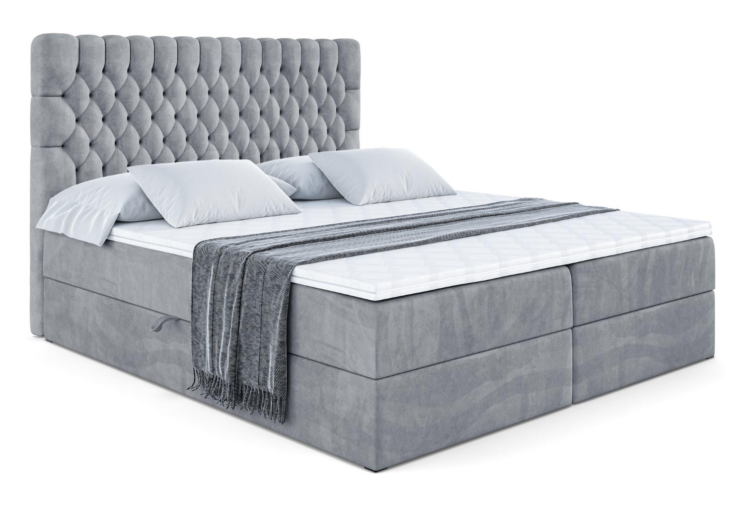 Altdecor Boxbett Grau 180x200 cm