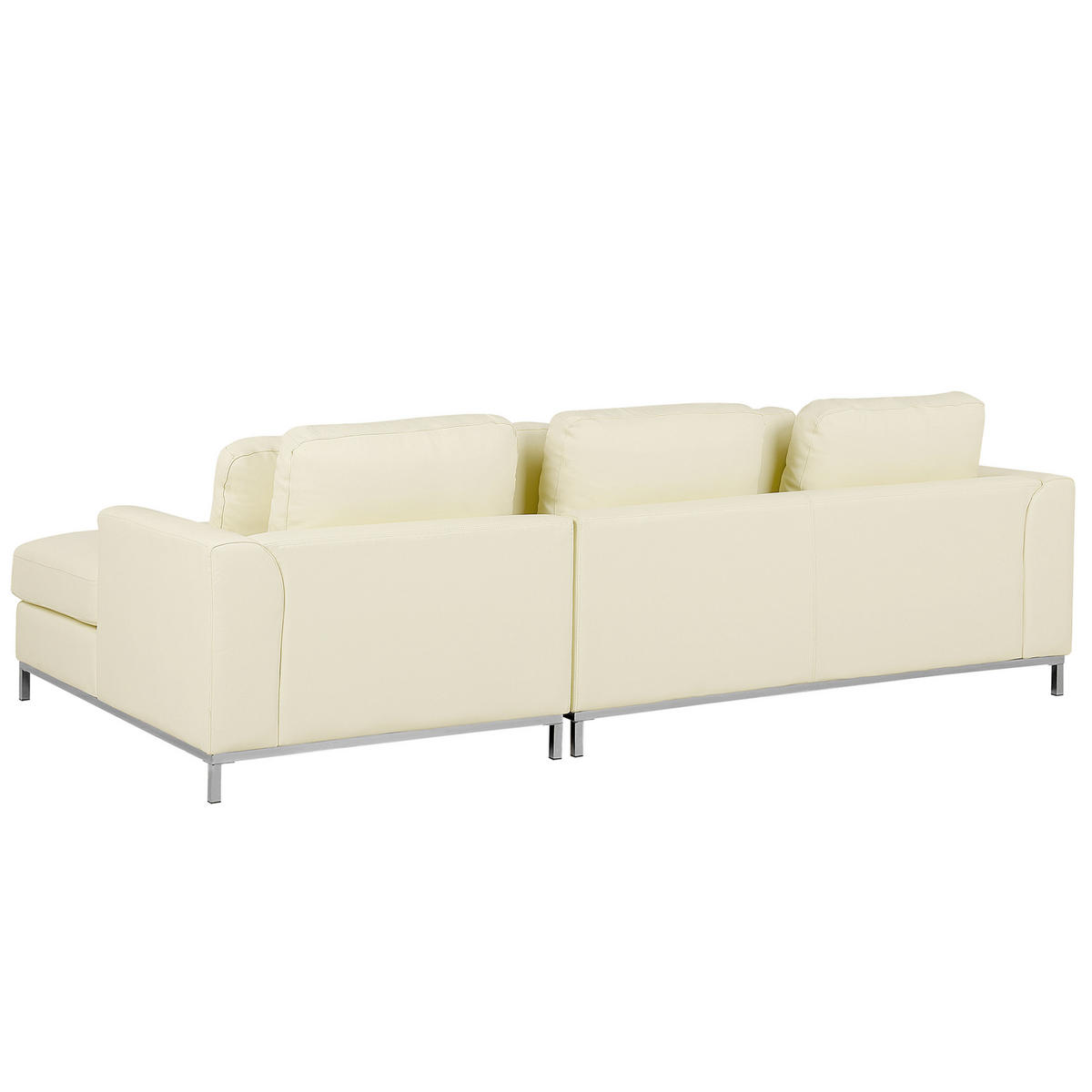 ECKSOFA Leder Beige rechtsseitig Oslo - Beige, Leder/Fell (270/151cm) - Beliani