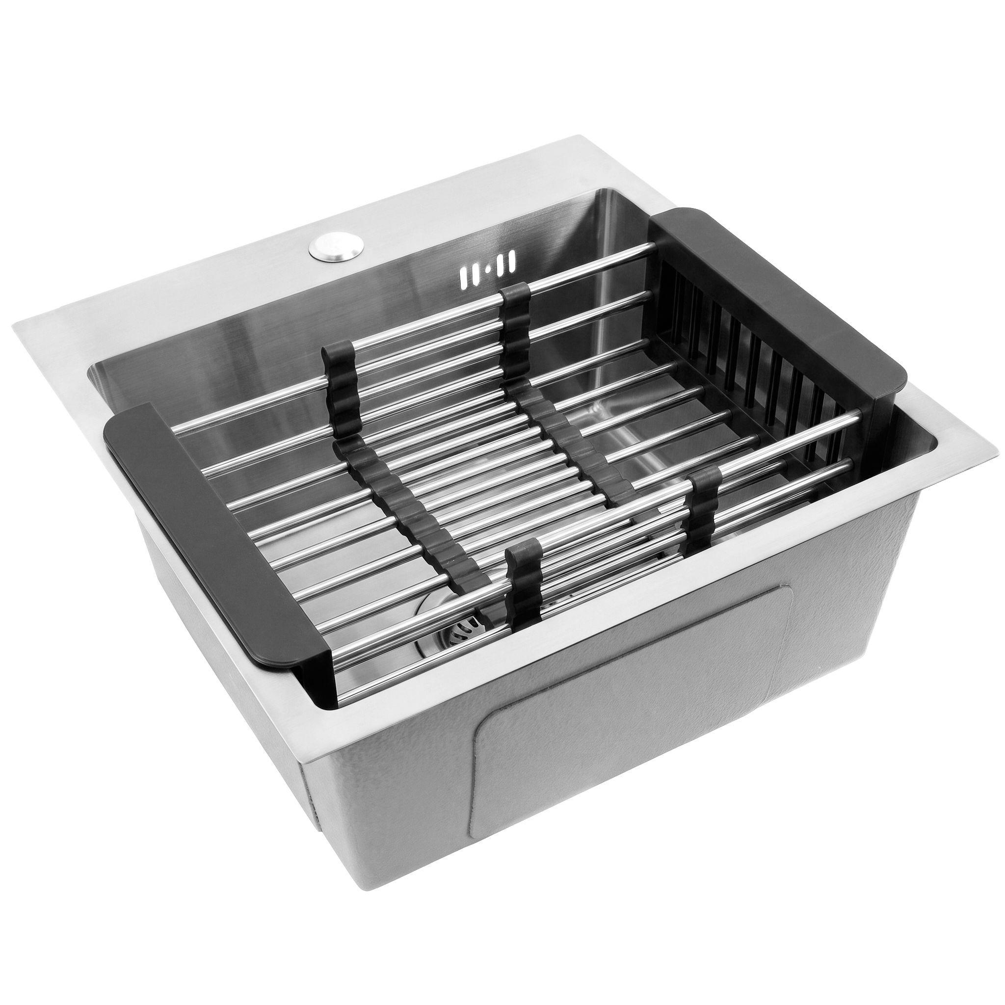 REA Stahlspüle Nickel 40x18.5x45 cm