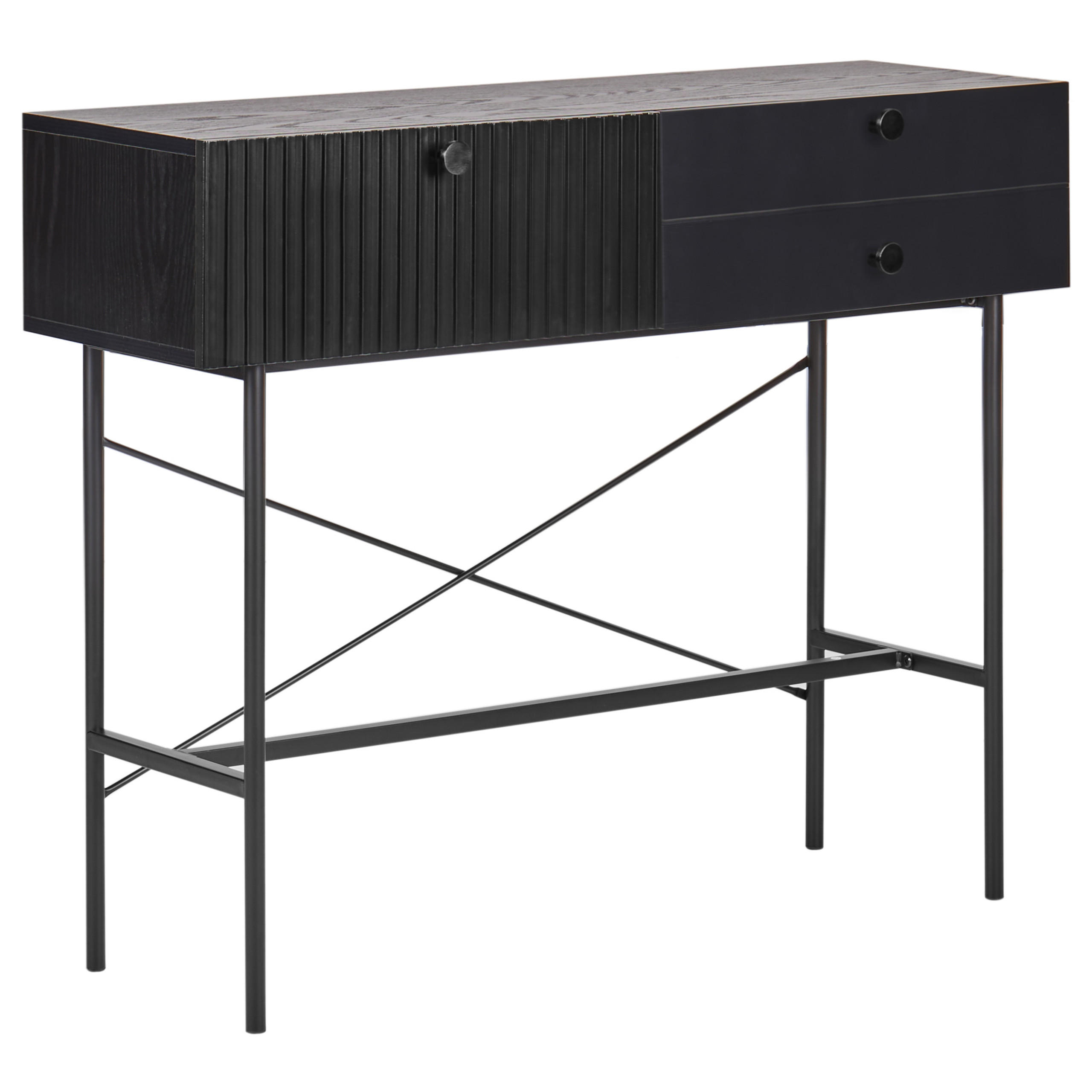 KONSOLENTISCH Schwarz Coventry - Schwarz, Holzwerkstoff (32/100/79cm) - Beliani