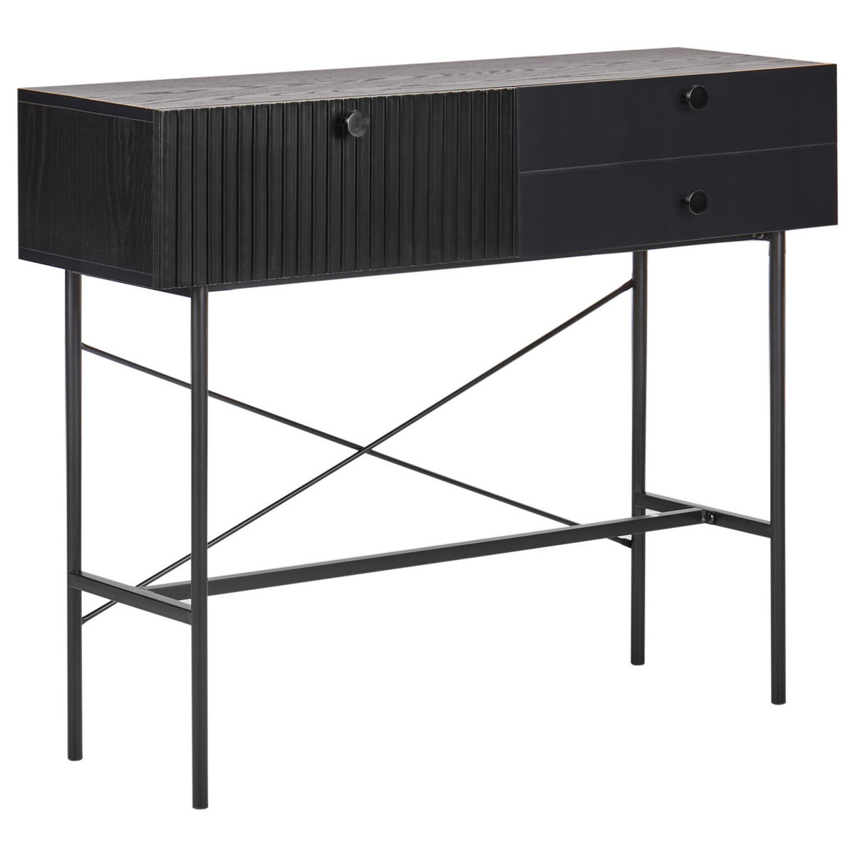 KONSOLENTISCH Schwarz Coventry - Schwarz, Holzwerkstoff (32/100/79cm) - Beliani