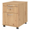 ROLLCONTAINER - mit Hängeregistratur 58/42,8/59 cm in Wildeiche Bogengriff (Metall) - Wildeiche, Holzwerkstoff (42.8/59/58cm) - bümö