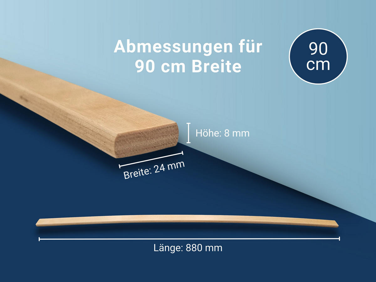 ERSATZ-FEDERHOLZLEISTEN aus Schichtholz im 5er Set passend für viele gängige Lattenroste - Eichefarben, Holz/Holzwerkstoff (2.4/90cm) - Betten-ABC
