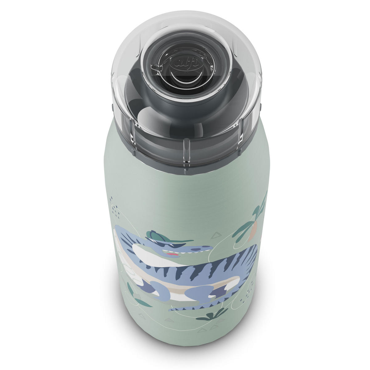 ISOLIER-TRINKFLASCHE KIDS ISO BOTTLE crazy dinos 350 ml - Blau/Grün, Metall (0.35L) - Alfi