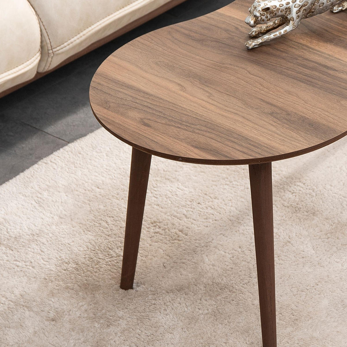 COUCHTISCH Moon Nussbaum - Braun, Holz (54/99/45cm) - Habitat Garten