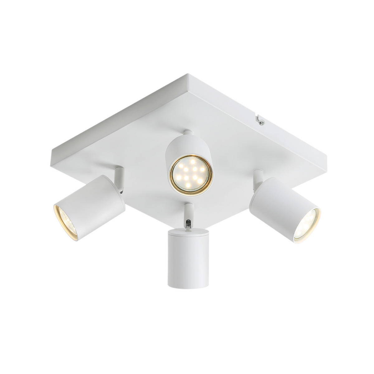 STRAHLER Baunach 4-flammig 25/25/14.4 cm - Weiß, Metall (25/25/14.4cm) - Nettlife