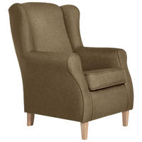 OHRENSESSEL Karlen Bezug Flachgewebe Buche natur / sand - Sandfarben/Buchefarben, Kunststoff (86/103/77cm) - 58aufmkessel