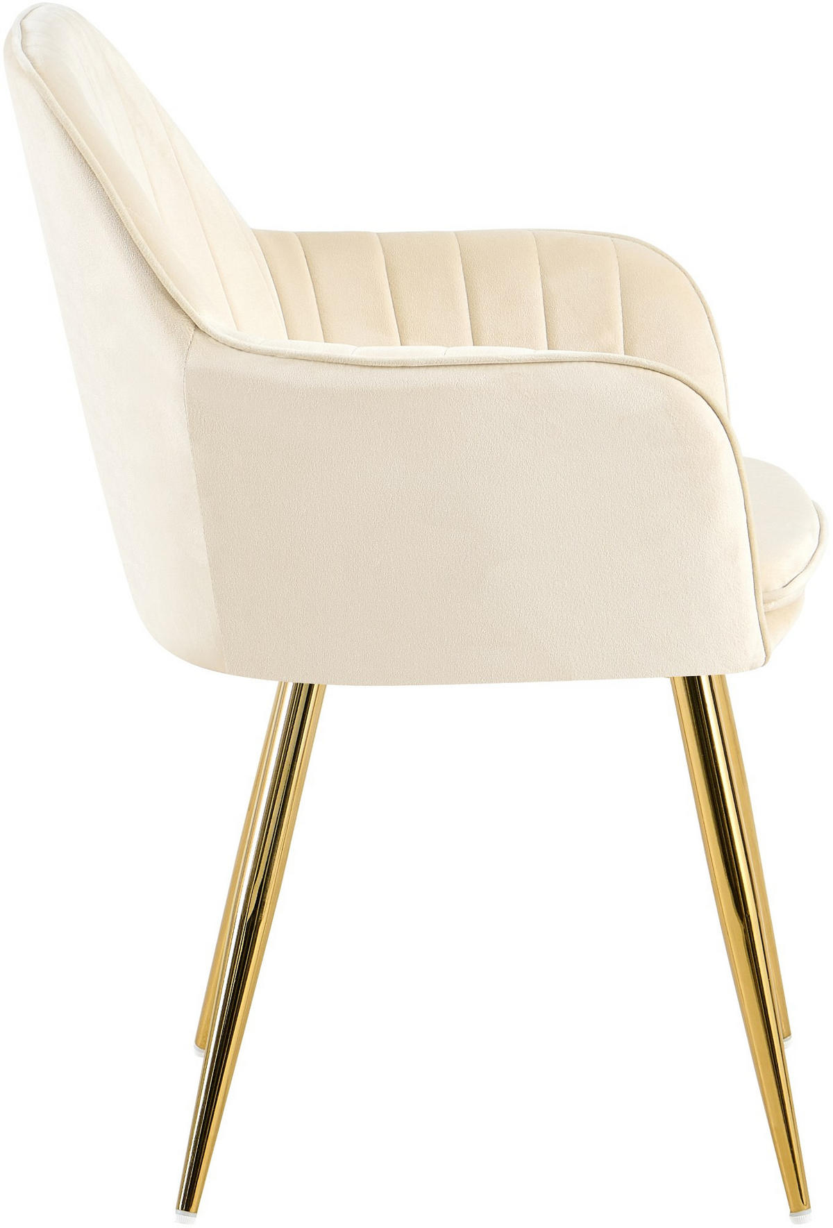 ARMLEHNENSTUHL Metall Creme - Goldfarben/Creme, Metall (60/57/86cm) - CLP