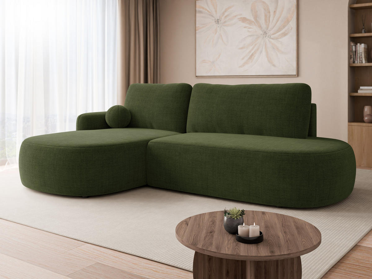 COLTAR Loridu O Premium, Stanga - verde/negru, material plastic/material textil (274/174cm) - MIRJAN24