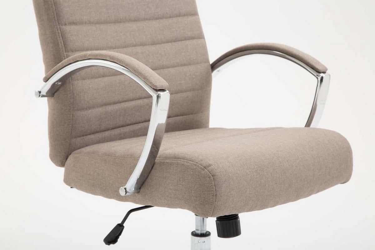 BÜROSTUHL Vallon, Stoff Taupe - Taupe, Textil/Metall (60/118/68cm) - TPFLiving